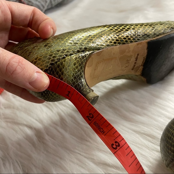 Jimmy Choo Snake-print Leather Kitten Heel - Picture 10 of 11